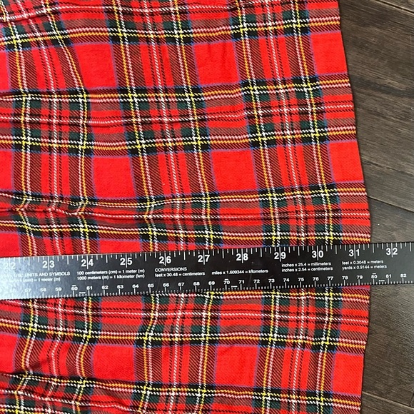 MARISA CHRISTINA PETITES Red Black Plaid Holiday Christmas Pleat Skirt, Size PL - Picture 5 of 5